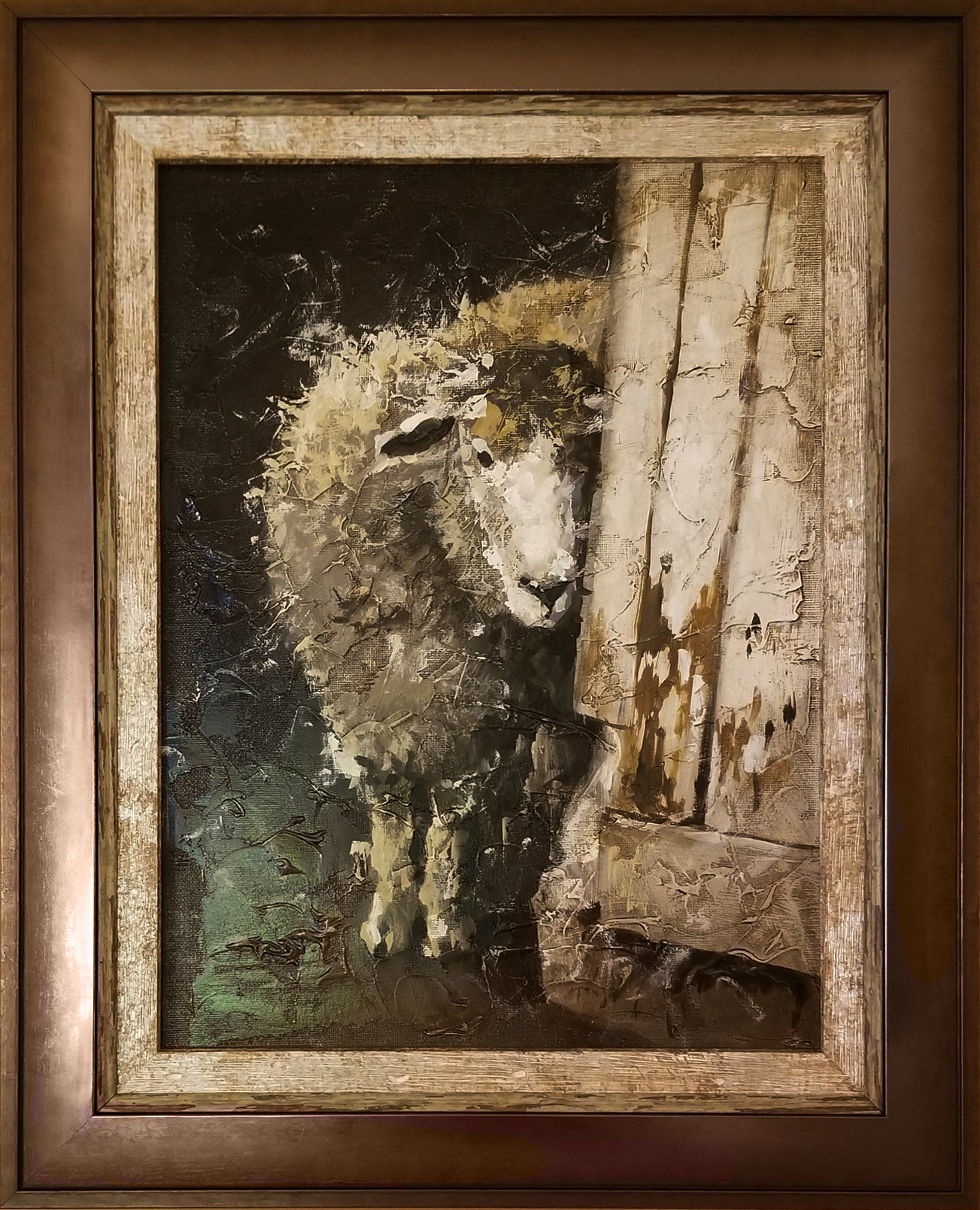Framed piece of sheep